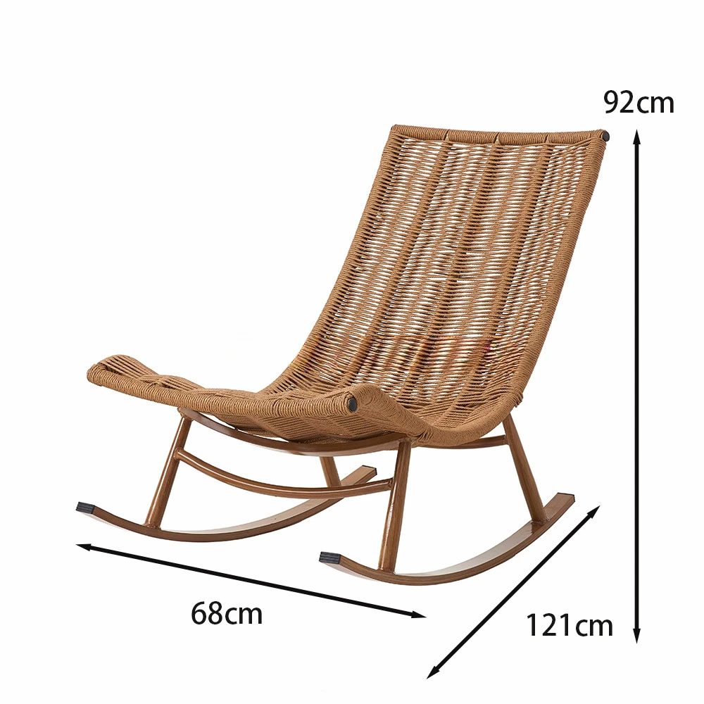 Garden furniture Waterproof wicker lounge chair Swing chair High back garden rattan rocking chair