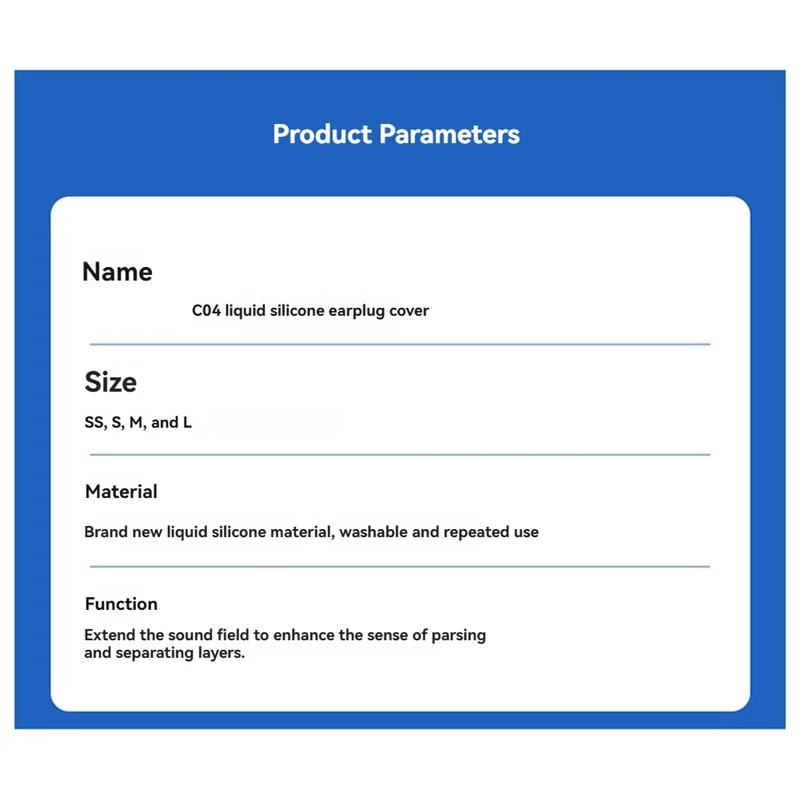 

-A15I Сменные насадки для наушников NICEHCK C04, жидкие силиконовые колпачки C04, гибкие шумоподавляющие насадки для ушей SS S M L