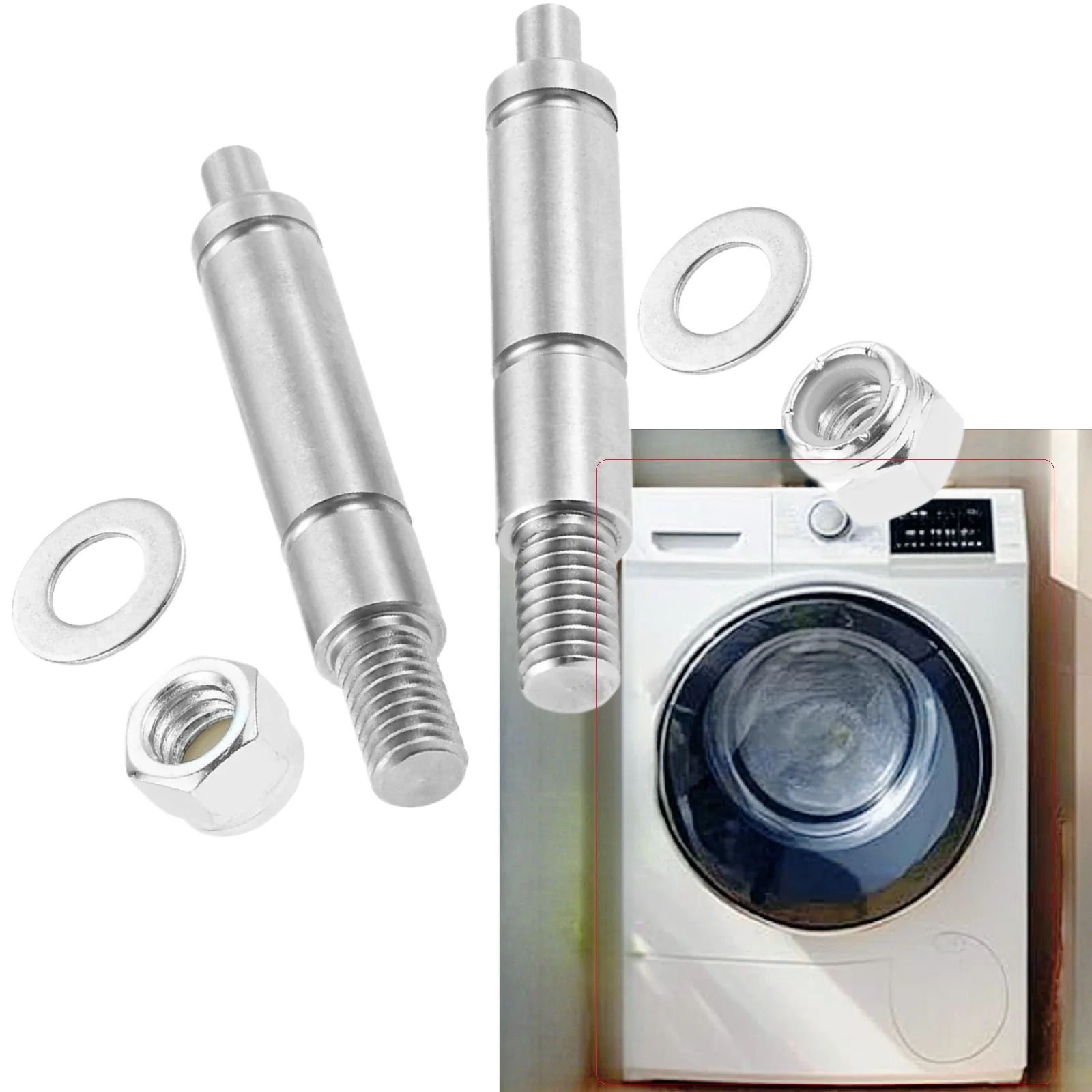 2pcs W10359269 Dryer Drum Roller Shafts Left & Right Side Kit for Whirlpool Crosley W10359270 AP6020386 PS11753705 339489 K34908
