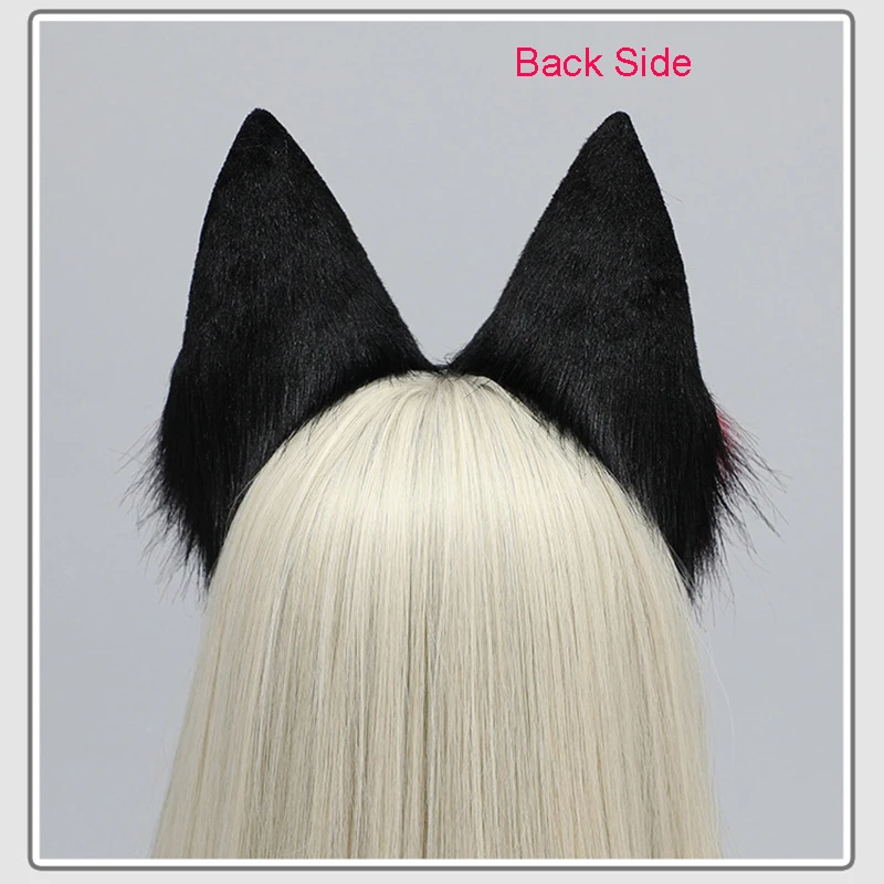 German Shepherd Dog Ears Plush Cosplay Tail Faux Fur Wolf Tail Women Lolita Cosplay Animal Tails Halloween Party XMAS Prop