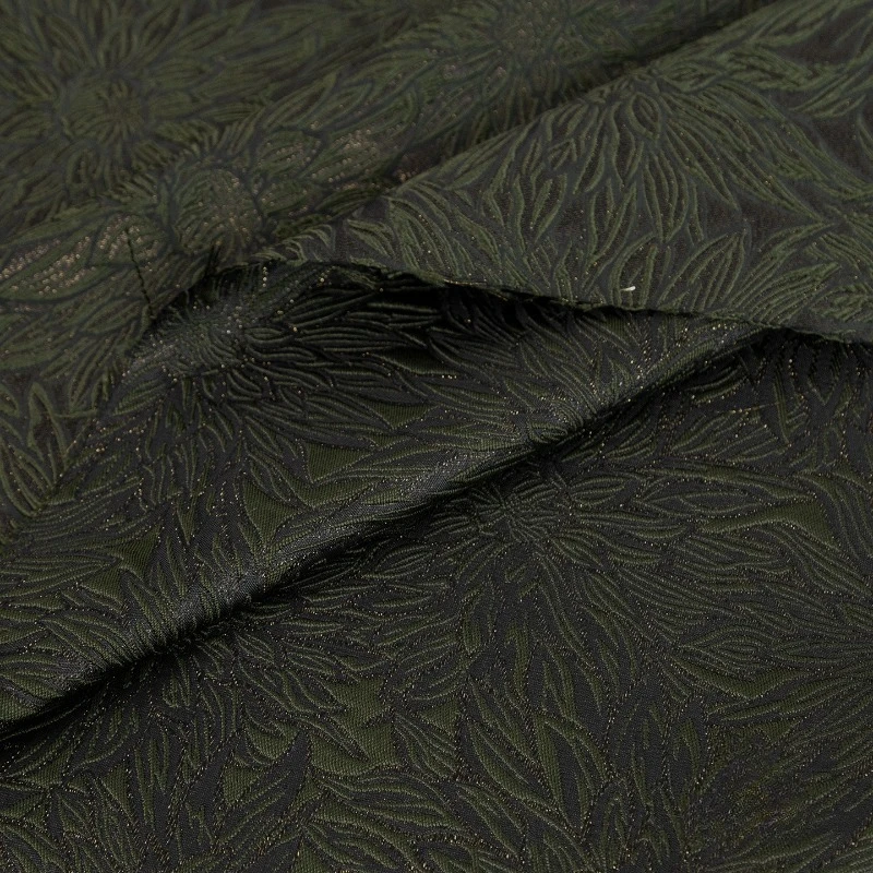 قماش جاكار بسلك ذهبي منقوش داكن لسترة على الطراز الصيني الجديد سترة هانفو ملابس مصممة قماش مواد الخياطة بنفسك