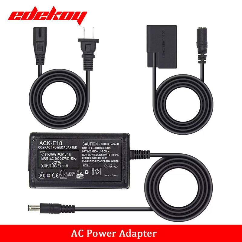 ACK-E18 DR-E18 ACK E18 LP-E17 dla aparat Canon Adapter manekina łącznik do EL3 850D 800D 760D 750D 77D T6i T6S T7i SL3 SL2 X9i