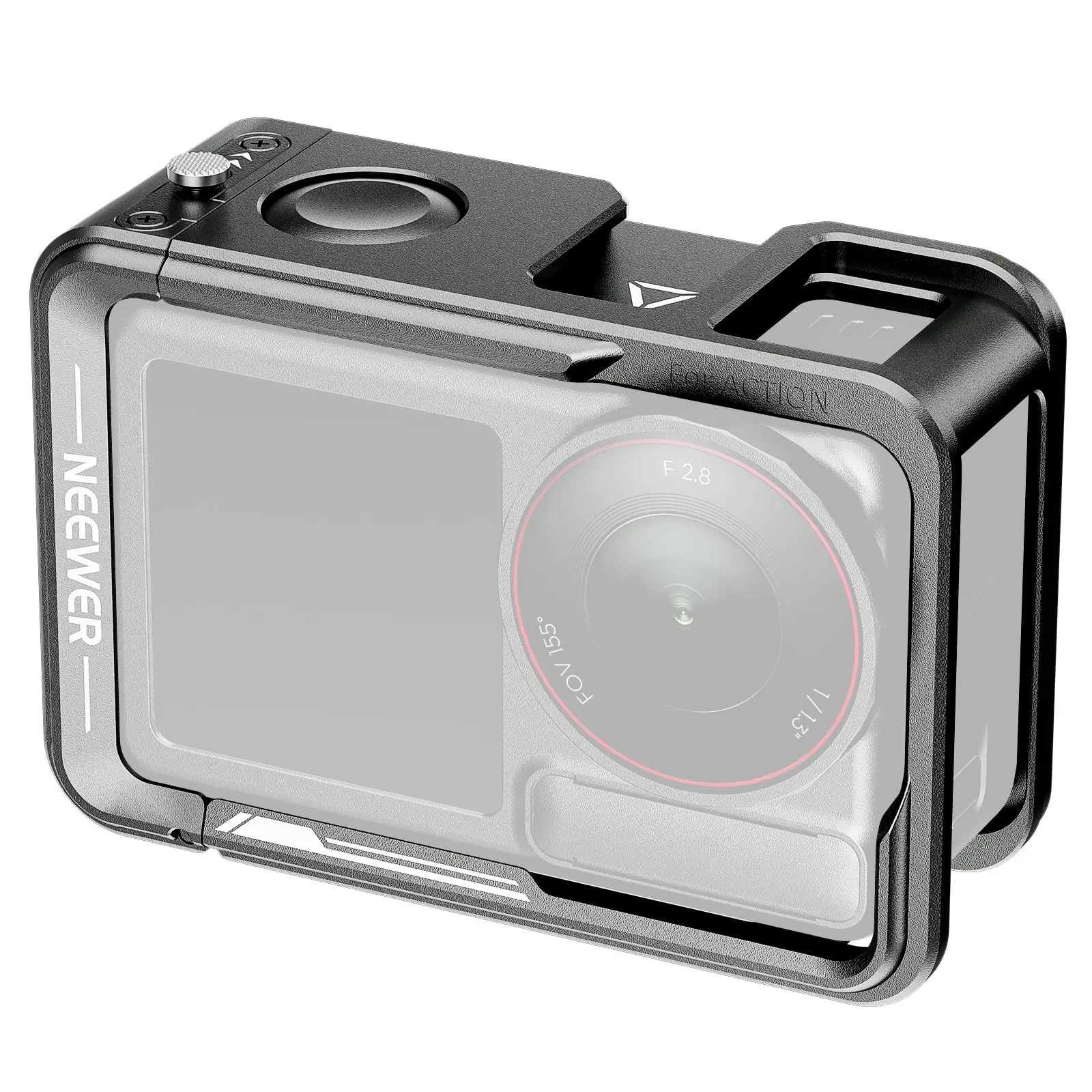 Camera Cage for DJI Osmo Action 6 Metal Protective Frame with Cold Shoe Shutter Button for Action 5 Pro Action4 Action3 Handle
