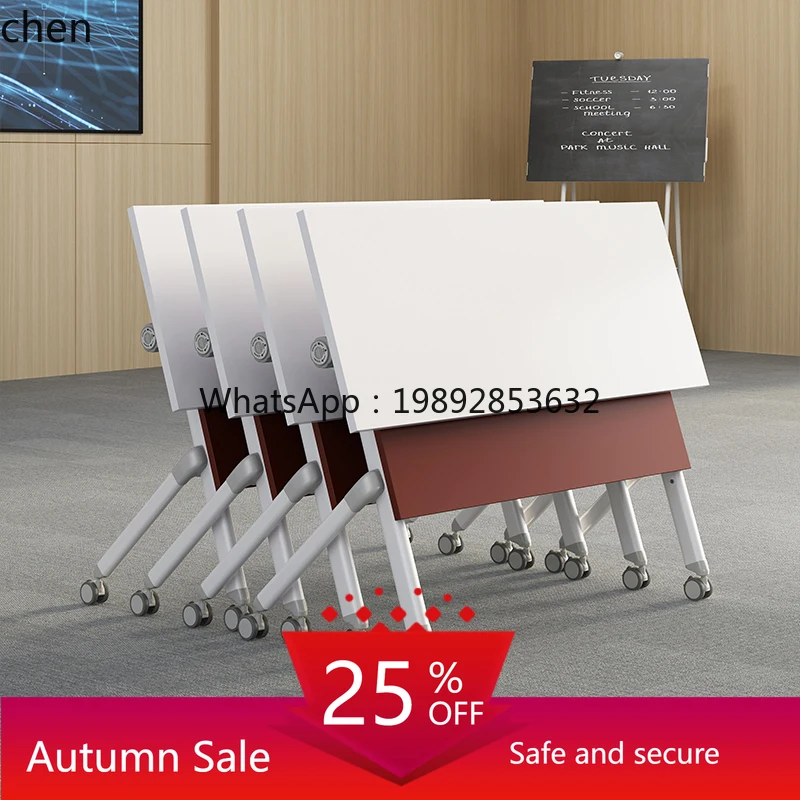 

training table and chair combination foldable conference mobile desk long splicing training desk living room decoration
