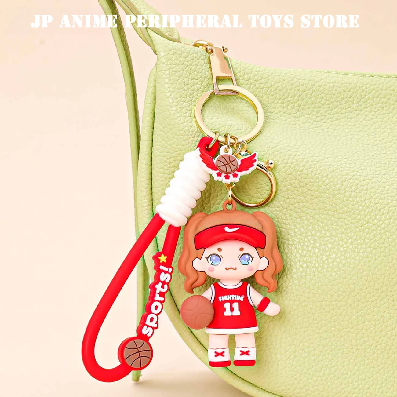 Creative Basketball Girl Pendant Cartoon Cute Sports Girl Keychain Backpack Decoration Children's Birthday Christmas Gift