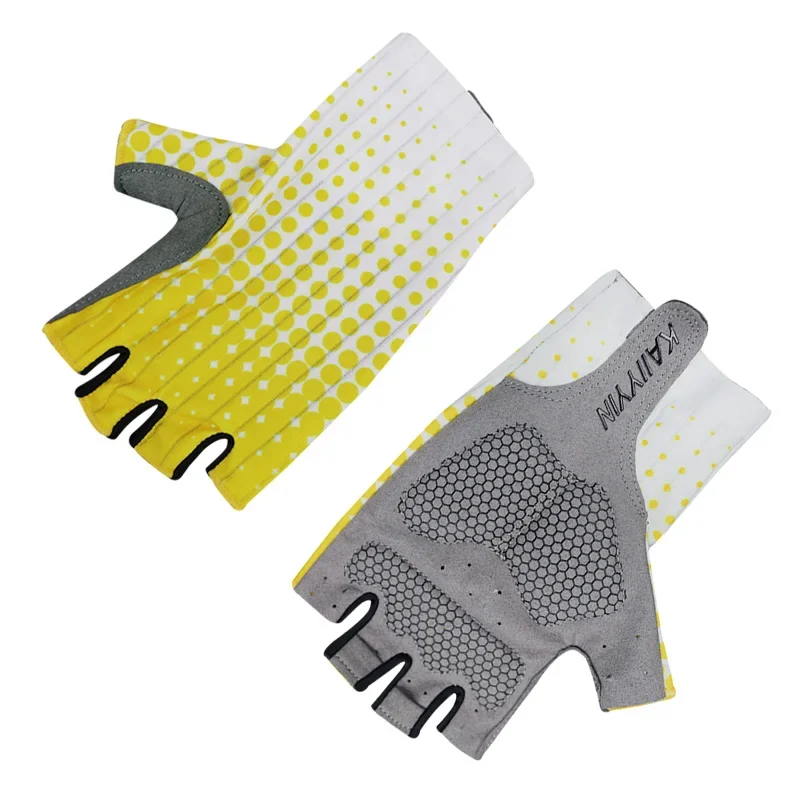 Neue Pro Aero allmähliche Polka Dot Fahrrad handschuhe rutsch feste Anti-Schock Anti-Vibration Outdoor-Fahrrad handschuhe Männer Frauen Guantes Ciclismo