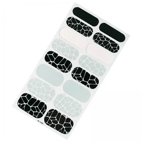 Semi Hardened Gel Nail Stickers Ready Full Cover Polish Strips Waterproof Nail Decals for Quick Chic Nail Designs