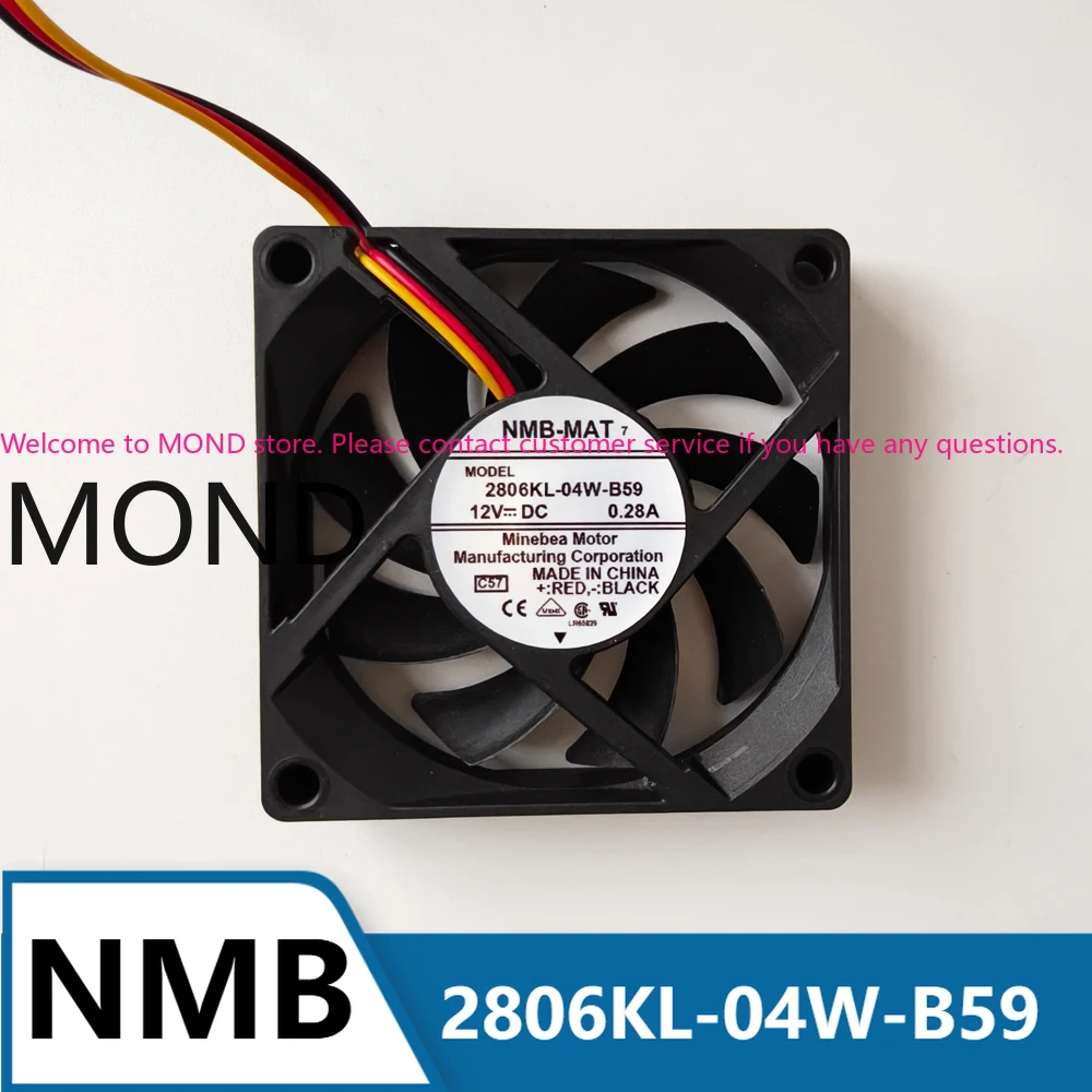 

2806KL-04W-B59 NMB Server Cooling NMB-MAT 0.28A DC 12V 7CM 7015 Silent Chassis Computer Radiator CPU Inverter Fan