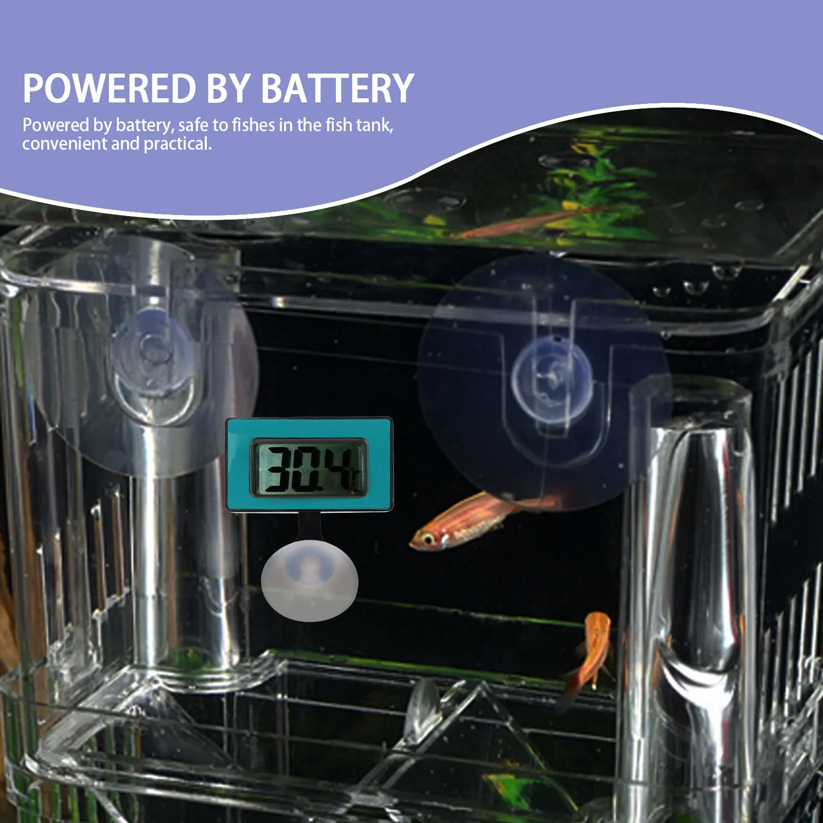 

1Pcs Electronic Aquarium Thermometer Waterproof Fish Tank Temp Meter Indoor Digital Temperature Gauge for Reptile Box