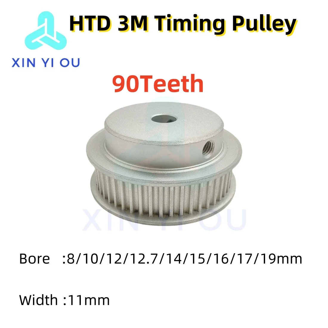 HTD 3M Timing Pulley 90teeth-BF Type Bore 8/10/12/12.7/14/15/16/17/19mm  Belt Width11mm3M Synchronous Wheel