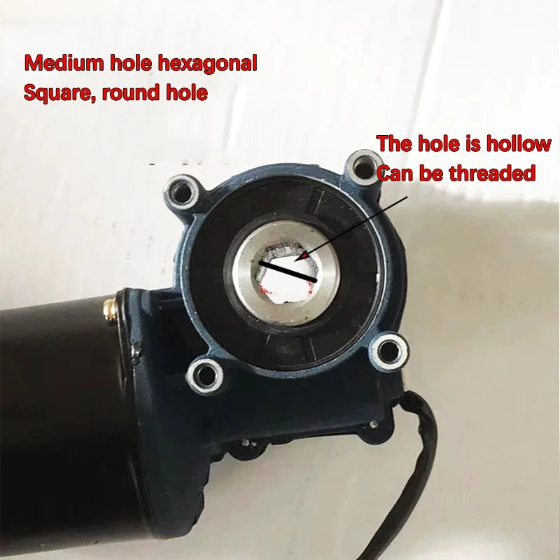 Reinforced 120W DC Permanent Magnet Motor Hexagonal Shaft Motor For Rotary Tiller Seeding Fertilizer Box Equipment