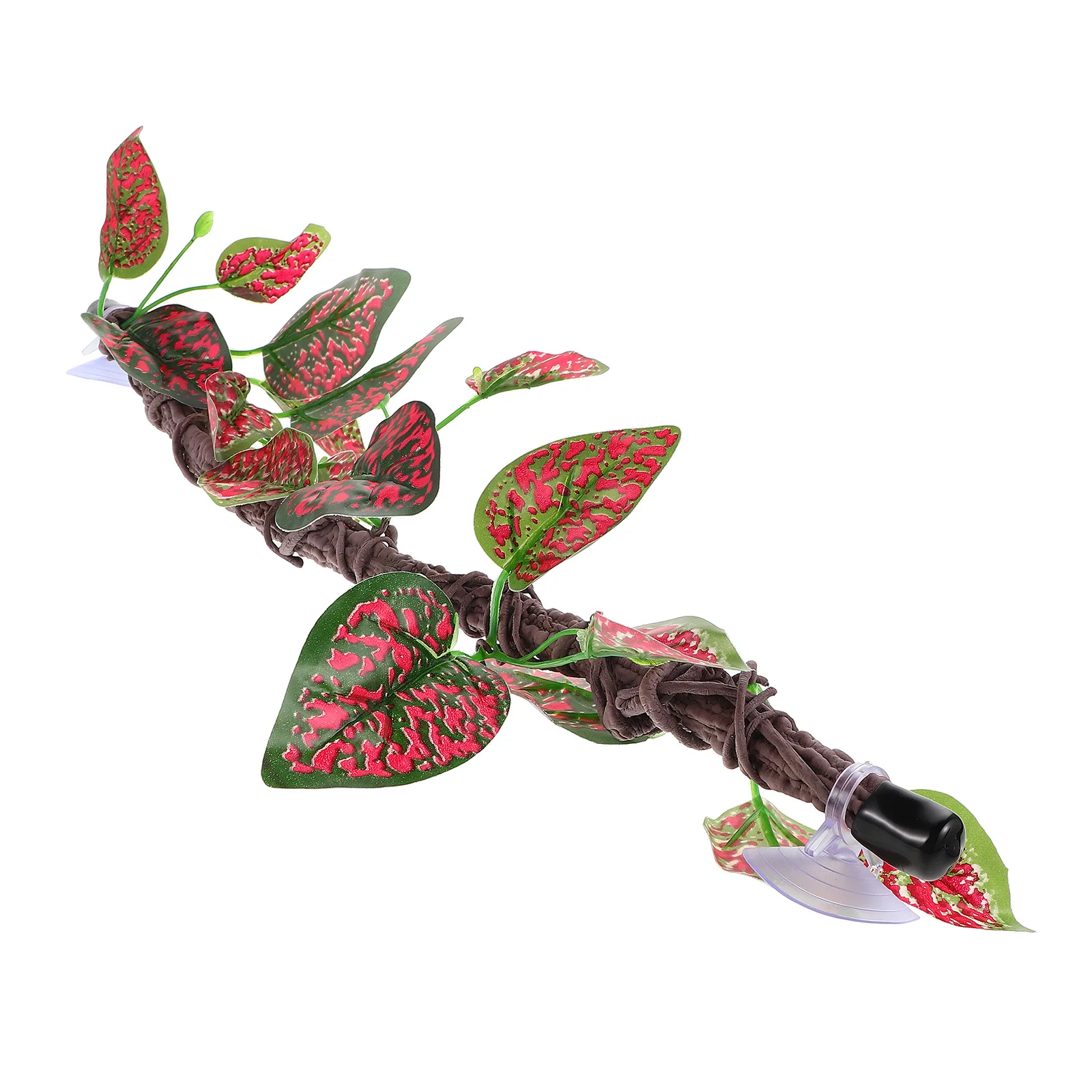 

1pcs Realistic Fake Green Vines Bendable Jungle Branches For Reptile Tank Decor Artificial Hanging Plants Pet Habitat