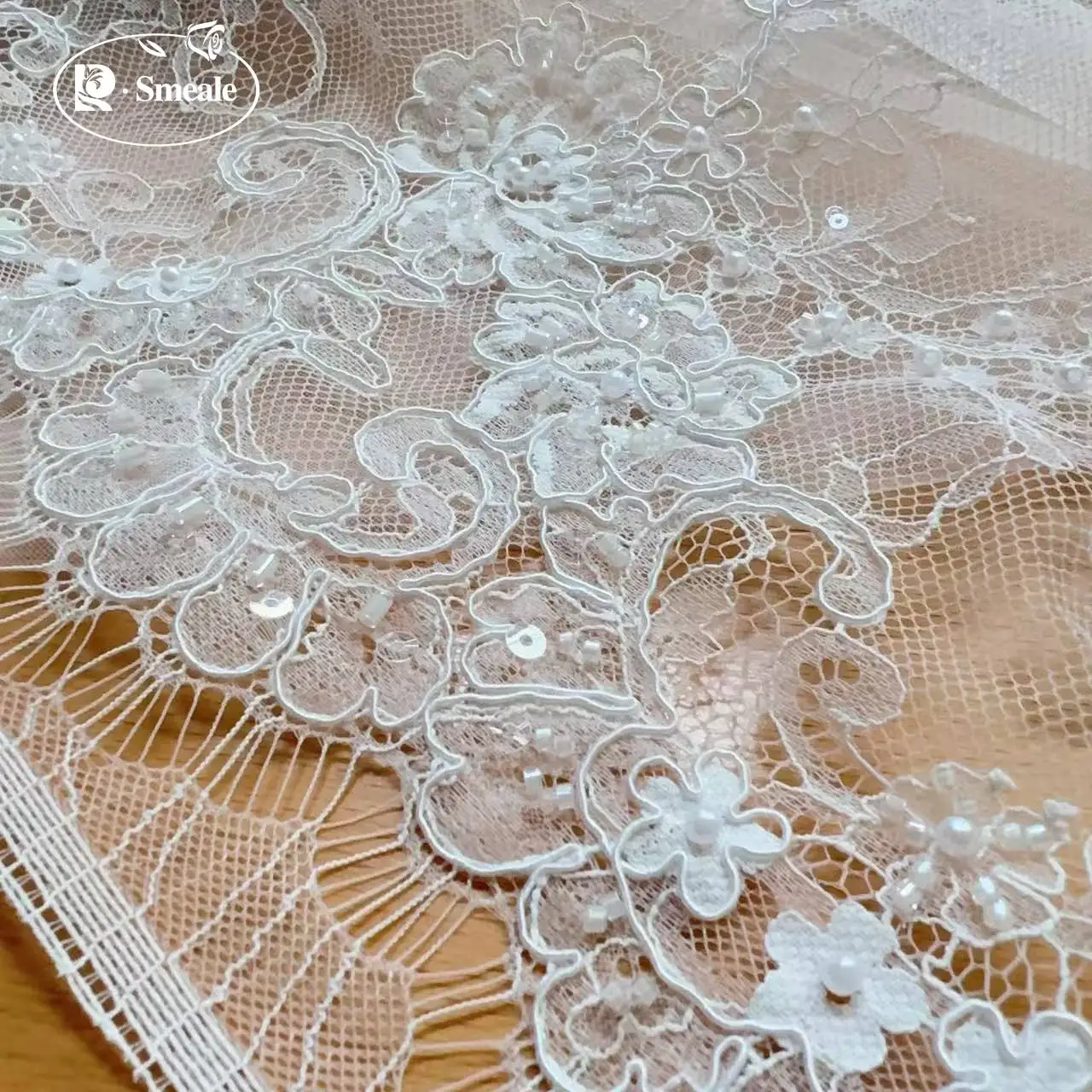 3mロープ刺繍ビーズスパンコールレースベールウェディングドレスdiy縫製用品手作り装飾アクセサリー