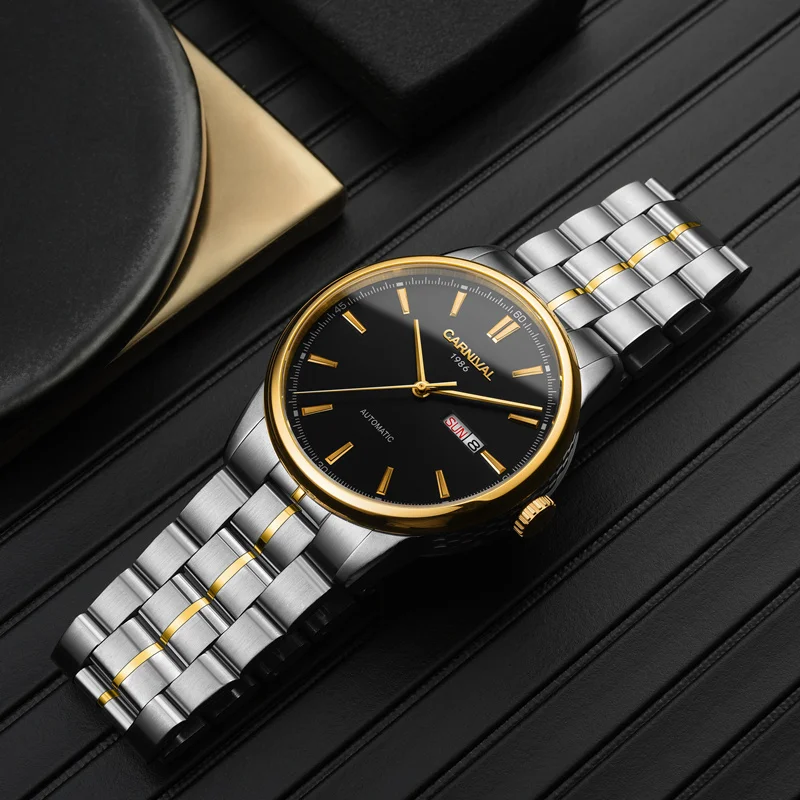 Imagem -05 - Superior de Luxo Carnaval Relógio Mecânico Masculino Miyota Relógios Automáticos à Prova Impermeável Água Relógio Safira Montre Homme Reloj Hombre Marca