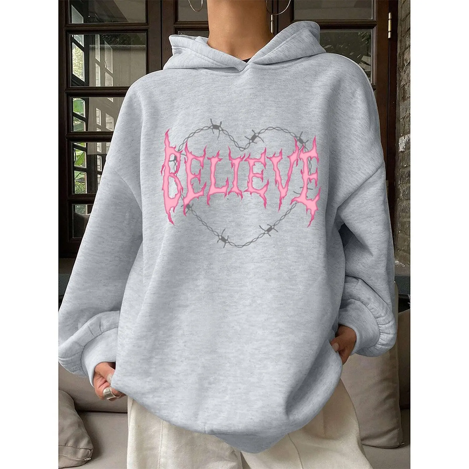 

Comfortable Fabric Casual Sweater Autumn Fashion Brand New Item Daily Wear Hooded Style Multiple Sizes Autumn Wear
