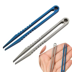 1Piece Portable Titanium Alloy Tweezers Outdoor Survival Camping Travel Mini Tools EDC Equipment Outdoor Tool Camping Supplies