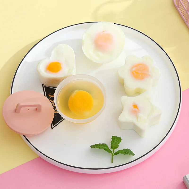 5pcs/set Food Grade Soft Silicone Egg Poacher Breakfast Steamed Egg Mould Cook Poach Cup Kitchen Cooking Tools  cooking gadgets