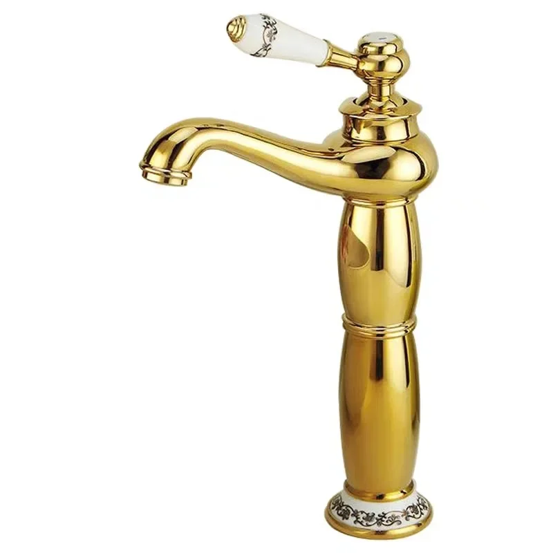 

Bathroom Antique Basin Gold Hot and Cold Faucet