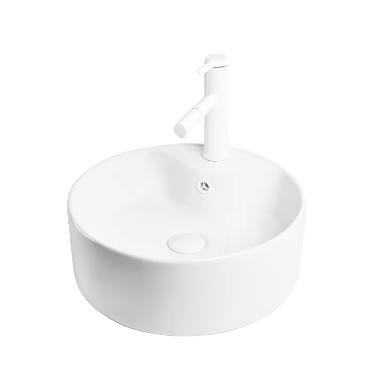 

Round sink upper basin face washing balcony toilet household ceramic small size hotel basin