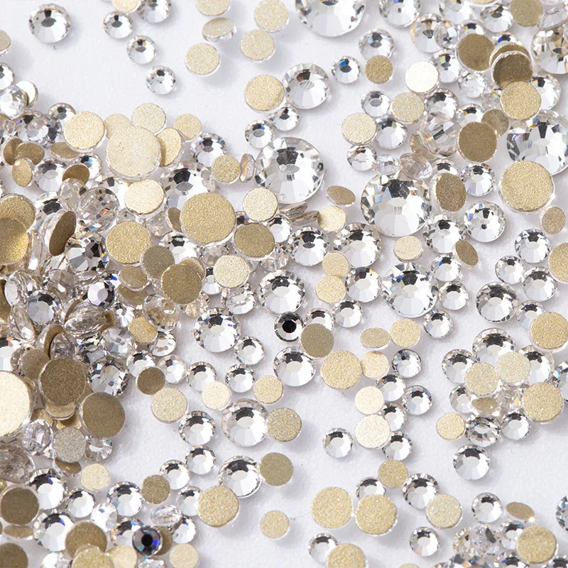 1440Pcs Nail Art K9 Glass Rhinestones Multi-Colors Mixed Round Stones 3D DIY Crafts For Nail Sparkle Charms Decorations