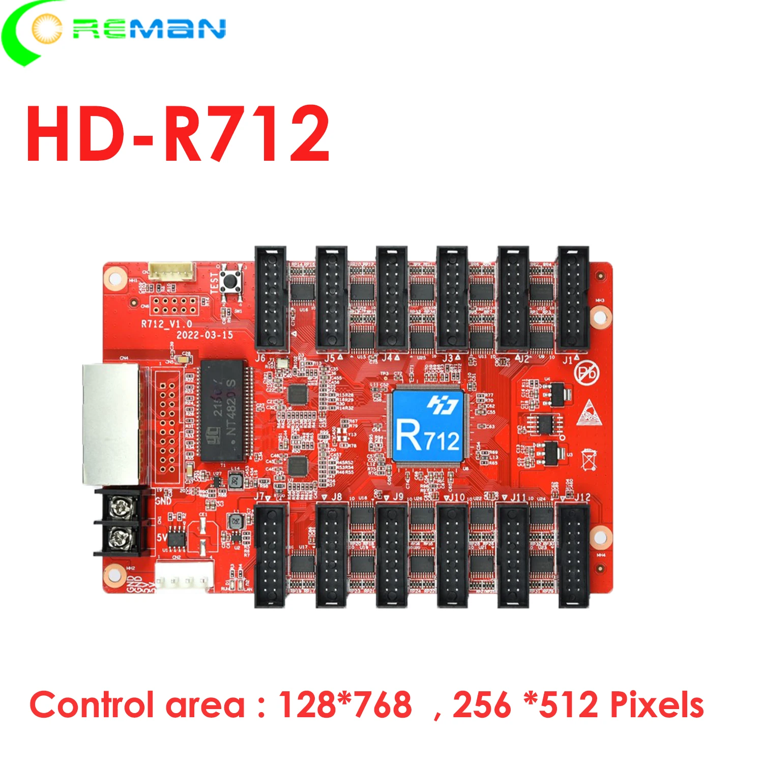 Huidu led receiving card R712 for hub75 Hub75E 16pin full color led module led matrix P1.8  p2 p2.5 p3 p4 p5