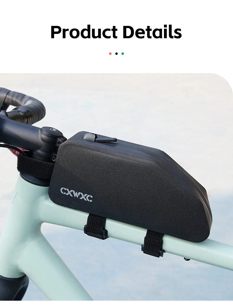 CXWXC Fahrrad-Oberrohrtasche Wasserdichte Hülle Mit Bolzenbefestigung & Riemen Aerodynamisch Geringer Widerstand Für Triathlon Gravel MTB Rennrad – Detail 14
