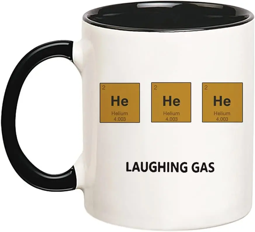 Funny Chemistry Mug - Laughing Gas - Chemistry Teacher Mug - Chemical Engineer, 11 Oz Novelty Coffee Mug/Cup