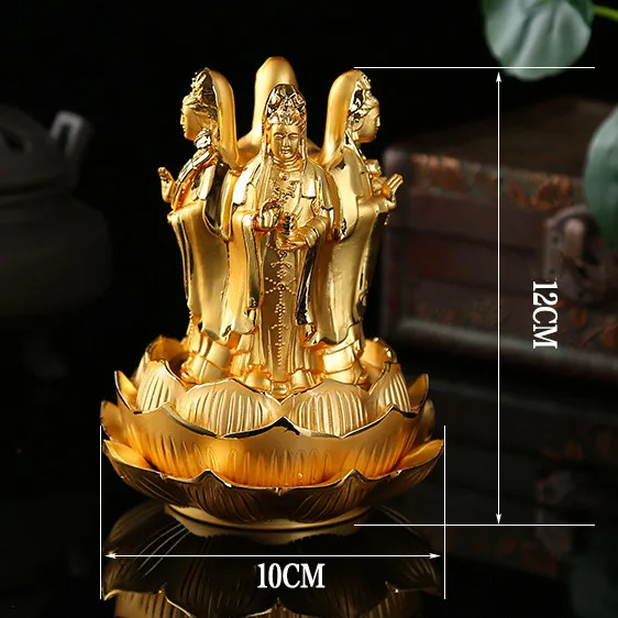 Imagem -05 - Chinês Guanyin Metal Ornamentos Deus da Riqueza Feng Shui Artesanato Decorações de Carro Casa Sala Desktop Decor Lucky Money Presentes