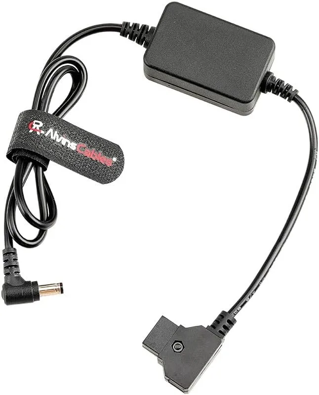 Alvin's Cables 24V Power Cable for Canon C70 XF605 XF705 V-mount Gold-mount Right Angle DC 5.5 * 2.5mm to D-tap  60cm 2ft