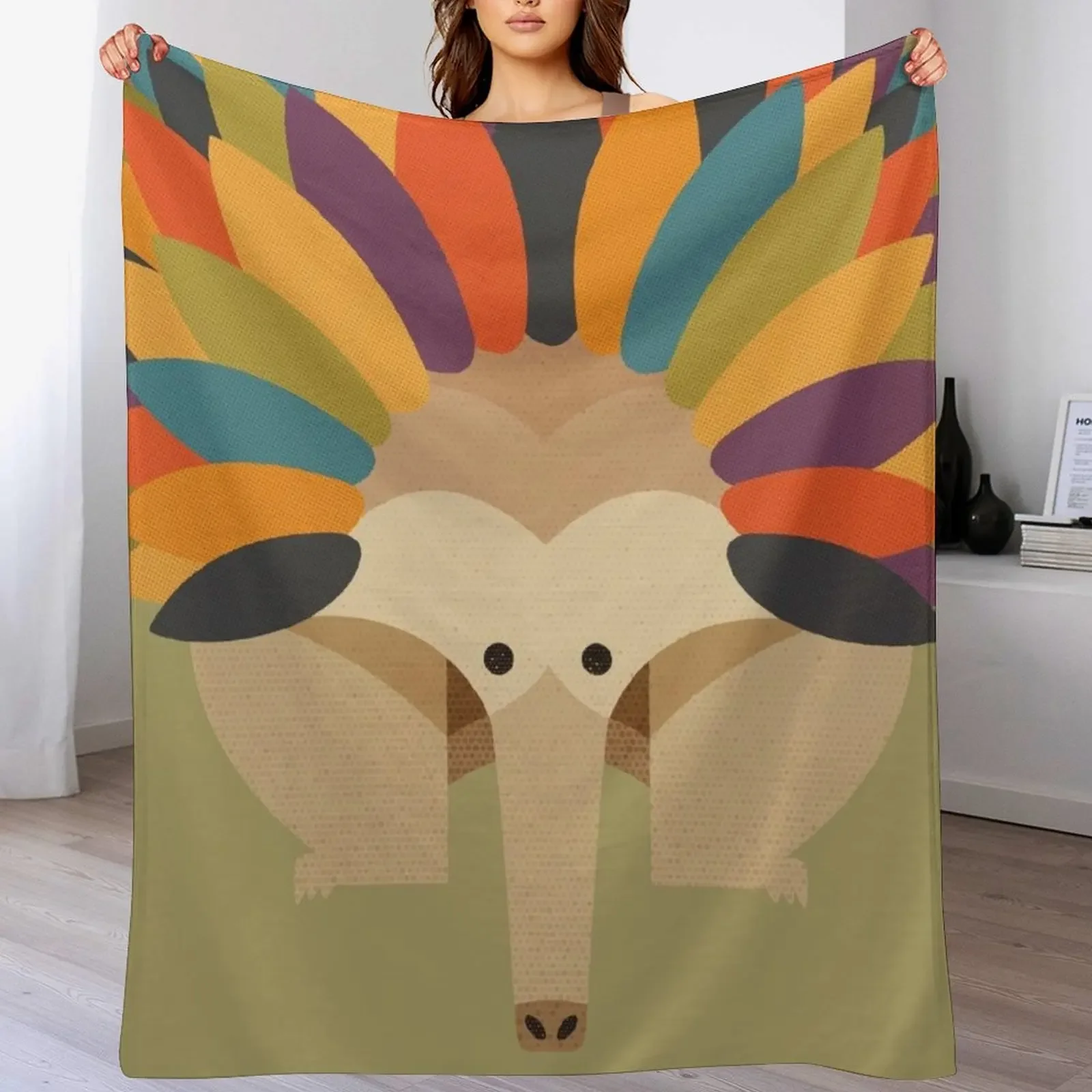 Hello Echidna Throw Blanket Soft Big Thin Extra Large Throw Blankets