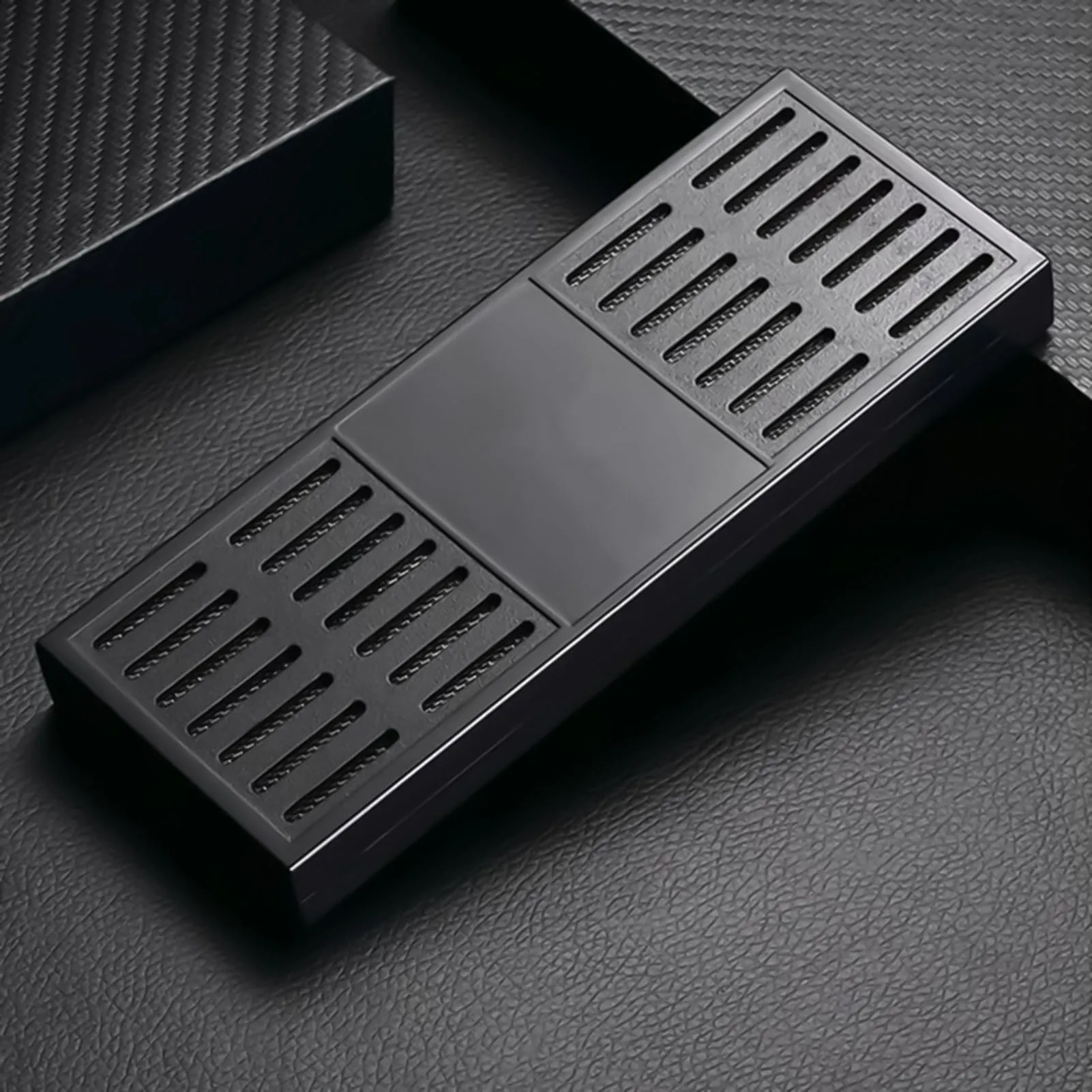 Caja de humidificador de cigarros rectangular grande con humidificador y higrómetro Humidor de cigarros de madera con retención de humedad ajustable
