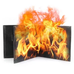 Profession Magic Trick Fire Flaming Wallet Leather Street Show Close Up Magic Props Wallet Purse Street Show