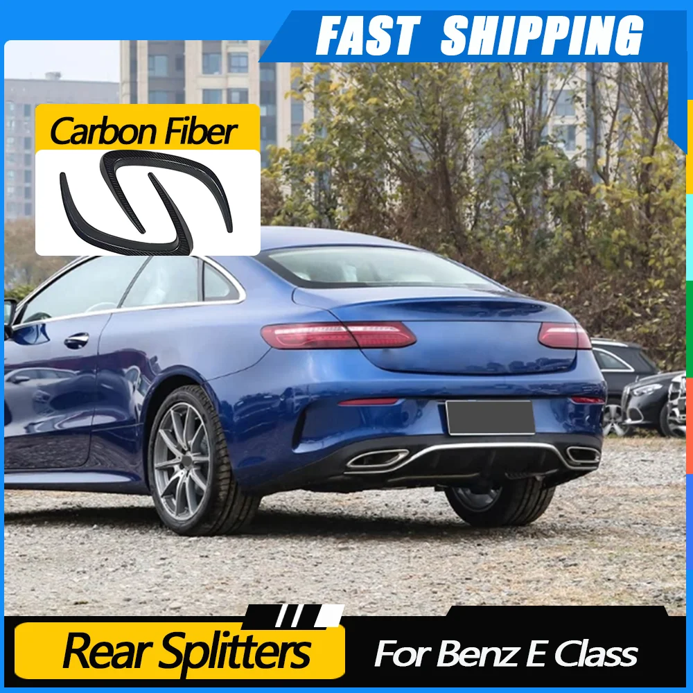 

Dry Carbon Fiber 2PCS Rear Splitters Rear Canards Vents Trim For Benz E Class C238 Coupe Sport E53 For AMG 2021-2023