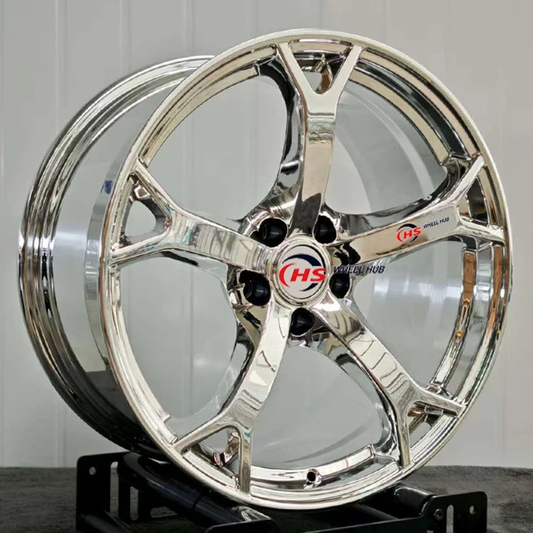 

HS 5x114.3 5 Spoke Monoblock Rims Forged Wheels Silver Chrome for Nismo V1 350z 370z G37 Q50 Q50 Q60 G35 G37
