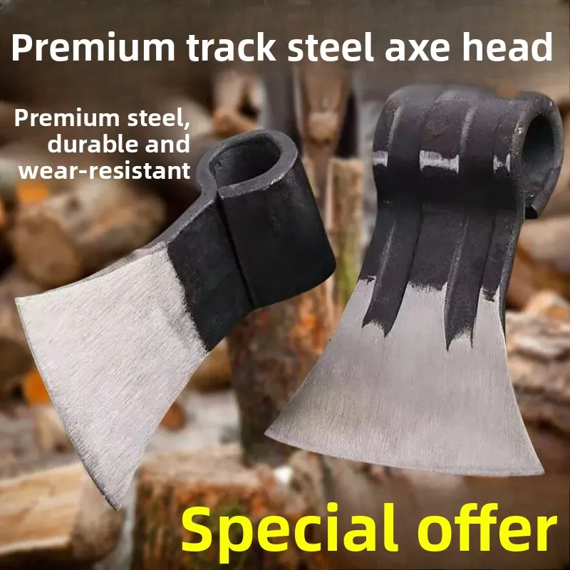 Handcrafted Spring Steel Forged Manganese Steel Double-Edged Plane Blade Axe Tool Camping Outdoor Activities Utility Knife