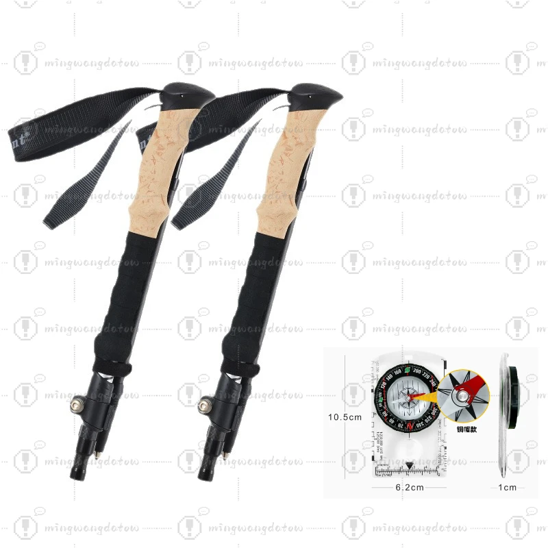3K Foldable Trekking Pole, Ultra-light Retractable Telescopic Hiking Stick, Portable Folding Outdoor Walking Cane