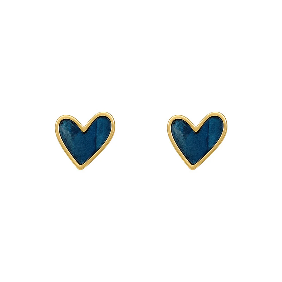 Neue Koreanische Süße Nette Herz Stud Ohrringe für Frauen Mädchen Mode Blau Glasur Ästhetische Geometrische Ohrringe Minimalistischen Schmuck Geschenk – Detail 6