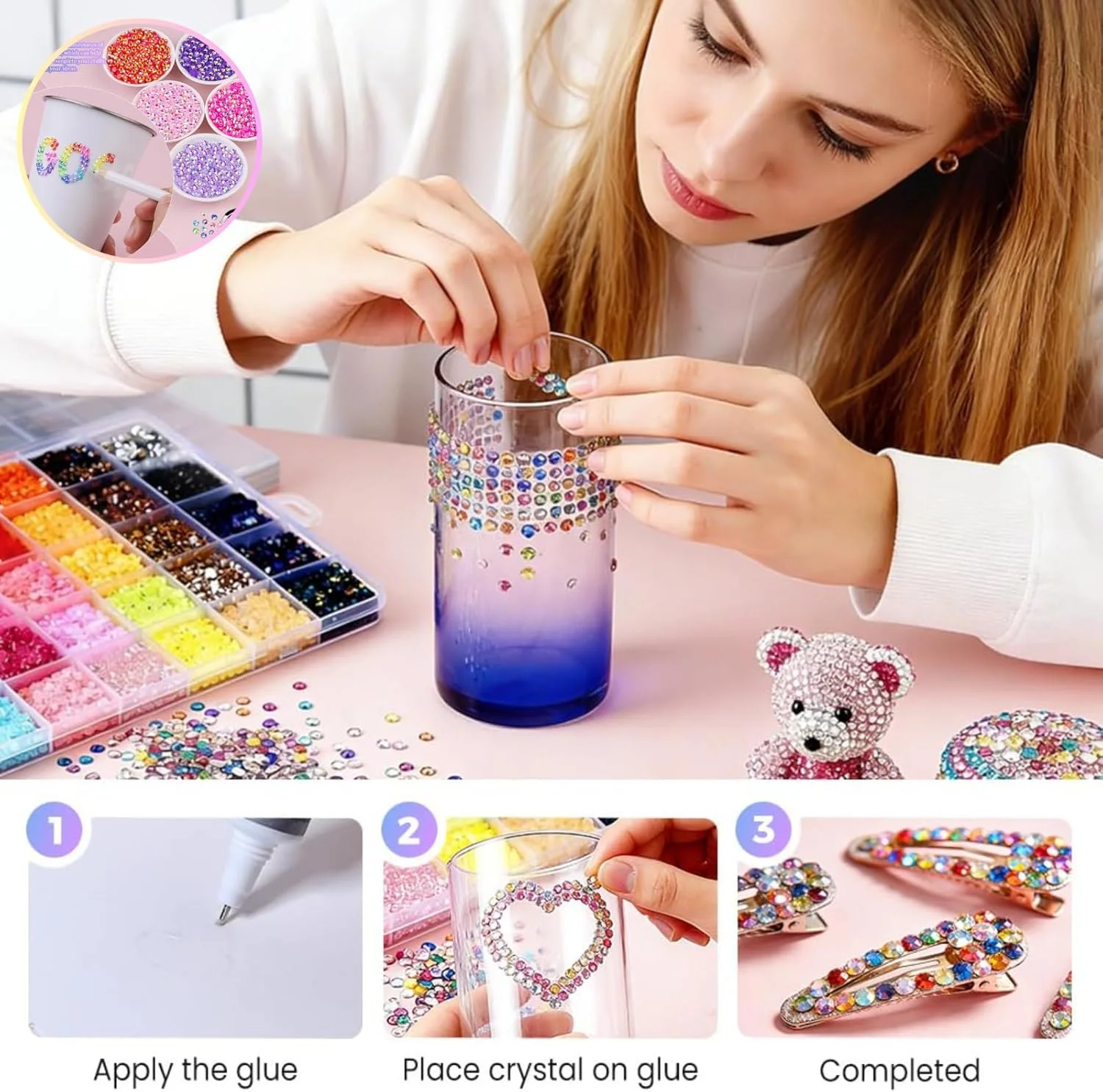 15000pcs 3mm AB Jelly Nail Rhinestones Resin Flat Back Colorful glitter Charms Accessories DIY 3D Nail Art Decorations Strass
