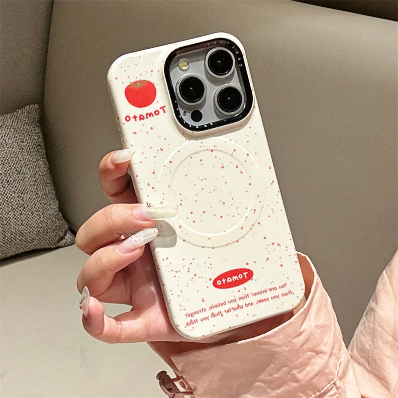 حافظة هاتف مغناطيسية لهاتف آيفون 16 برو 15 12 13 14 برو ماكس حافظة صلبة مع حامل حامل Magsafe لطيف 16Pro Funda