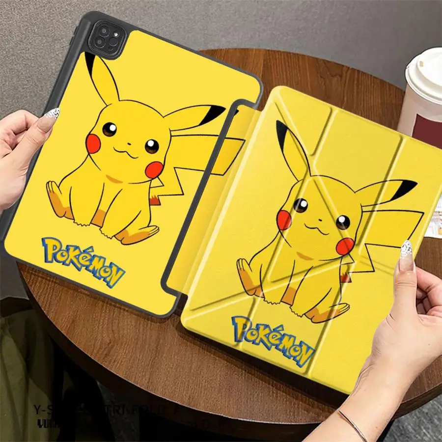 Etui na tablet z motywem Pikachu z kreskówki Pokemon, pokrowiec na iPad Air 4 5 M3 M2 1 2 M4 11 cali Pro 2025 Mini 6 7 Pro 11. generacji 10. generacji 9. generacji 8. generacji — zdjęcie produktu 5