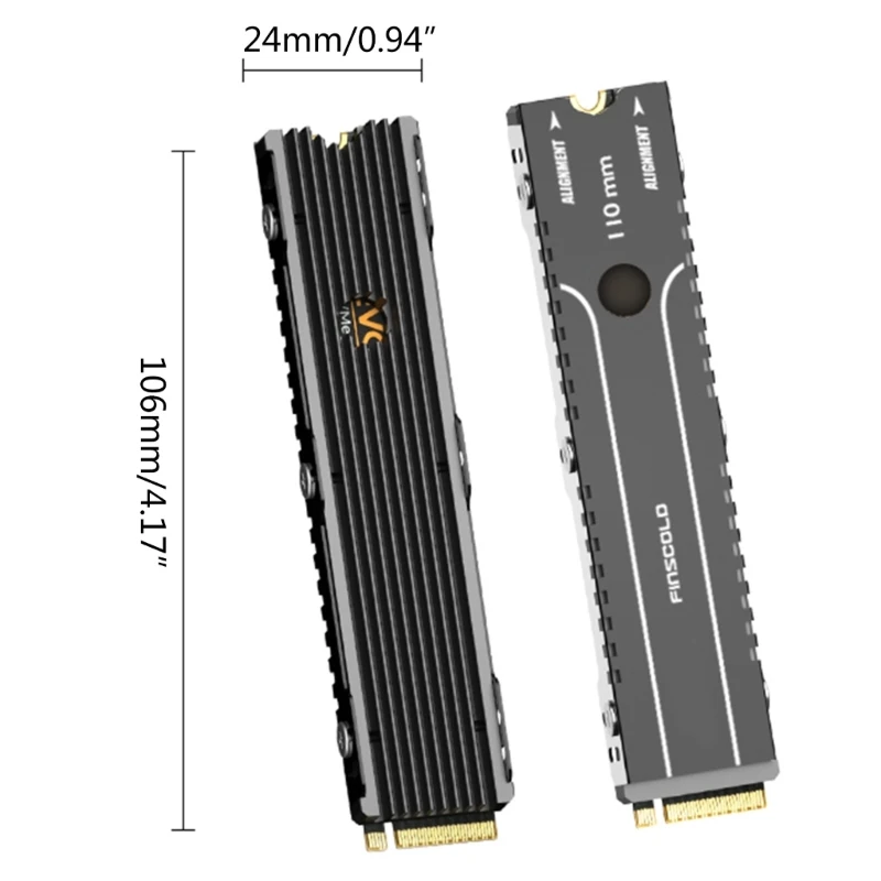 for M.2 22110 Hard Heatsink Thin Aluminum Radiator Cooler for M2 NVME NGFF PCIE Hard