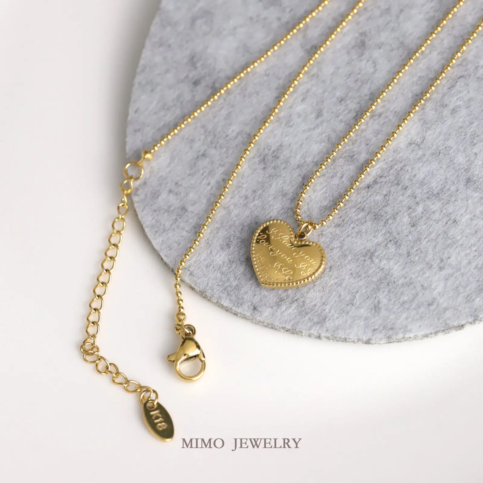 Titanium Steel Gold-plated Peach Heart Love Shaped Lettering Charms Pendant For Jewelry Making DIY Bracelet Accessories Findings