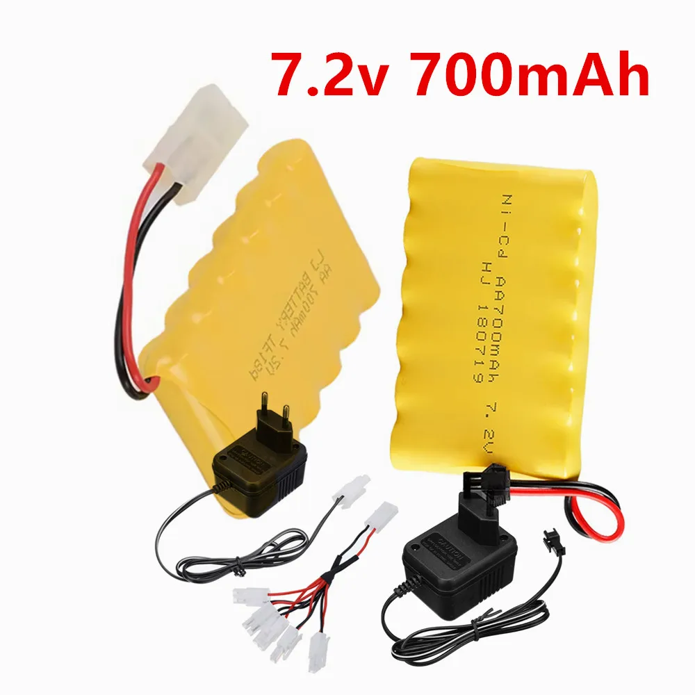 700mah 7.2V NiCD Battery with Charger For Rc Electric toys Car Truck Tank Robot AA 7.2V 700 mah Rechargeable Batteries