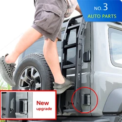 New Aluminum alloy Car Rear Tail Door Ladder Climbing Fit For Suzuki Jimny JB64 Sierra JB74W 2019 2022 BLK Car Accessories