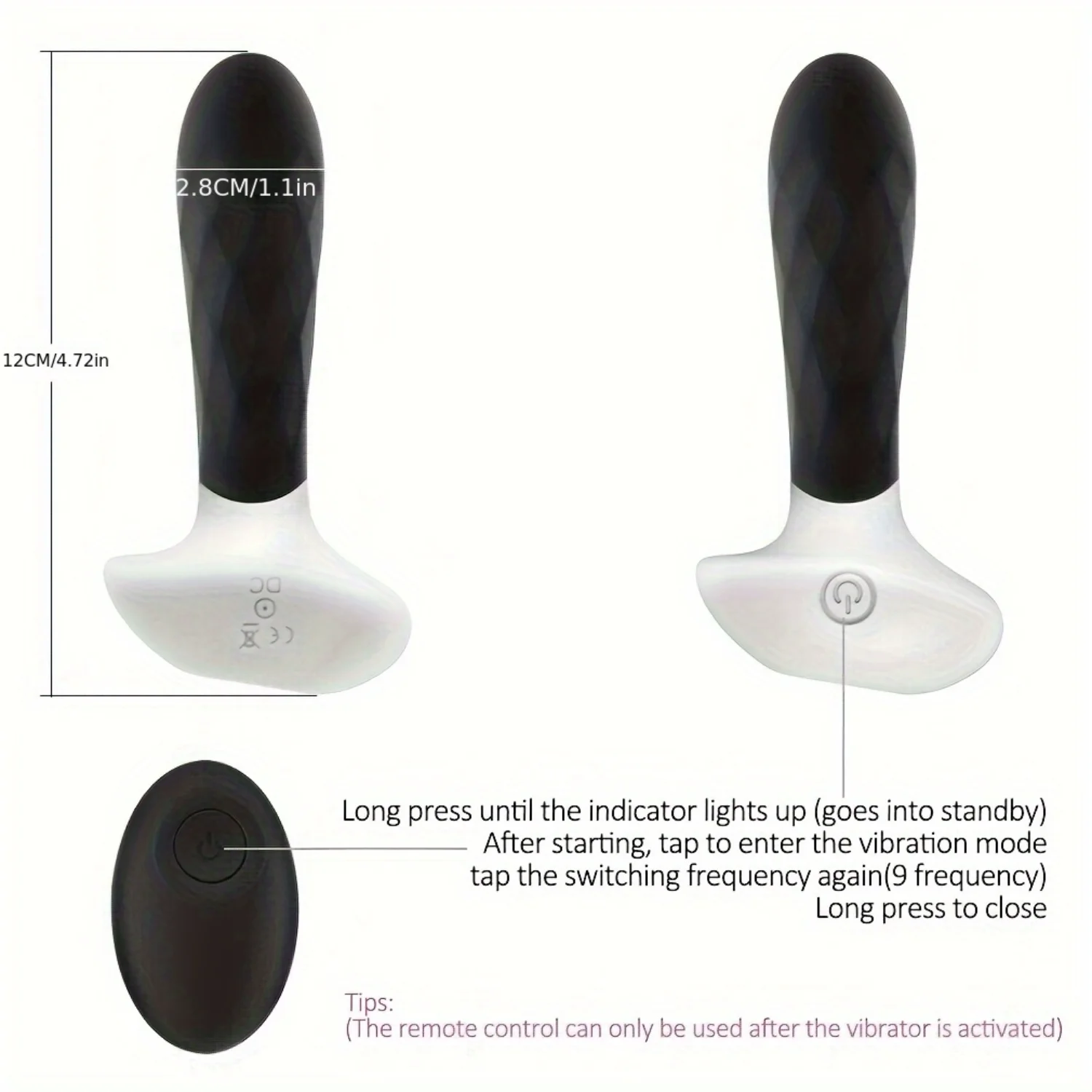 جهاز تدريب المكونات الشرجية بالاهتزاز بجهاز التحكم عن بعد مع 9 أوضاع اهتزاز - قابس مؤخرة صغير للأزواج، تحفيز البروستاتا، يمزح #3