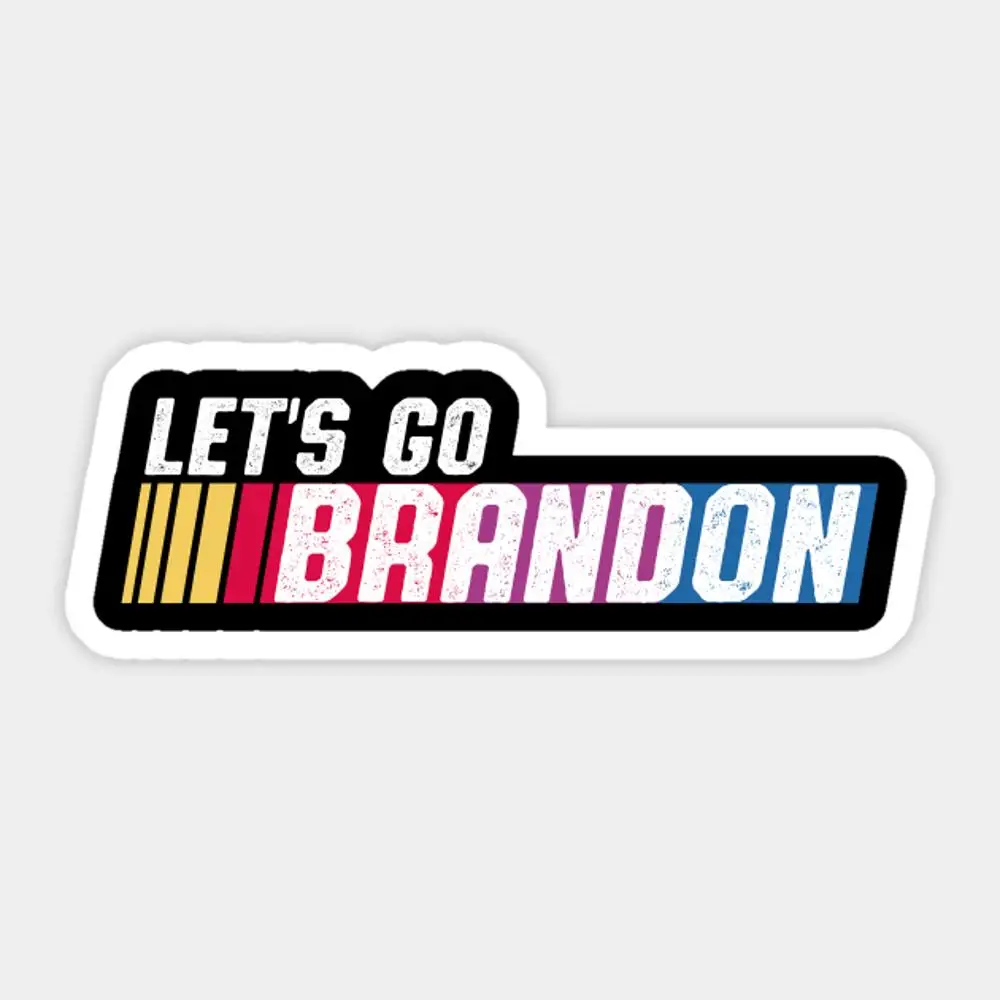 Let's Go Brandon 스티커, 노트북 장식, 침실 자동차, 귀여운 만화 예술, 유행 공용 여행 가방