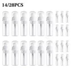 14/28PCS Transparent Empty eylelash foam pump bottle cream cleanser bubble plastic bottle mascara cleansing bottle