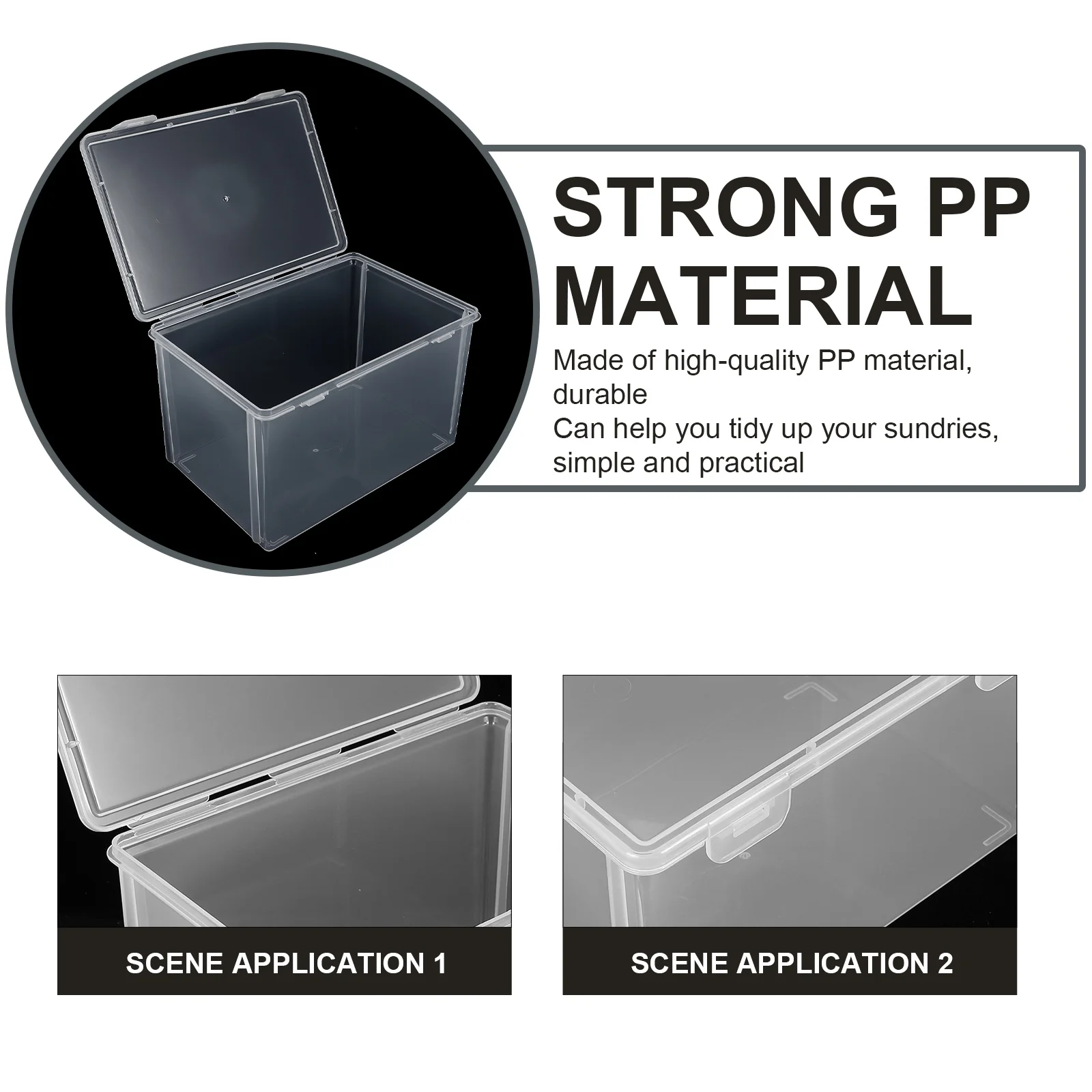 

1 шт., прозрачная коробка для хранения с откидной крышкой, бытовой многофункциональный органайзер для масок, тканей, еды, мелочей, лекарств