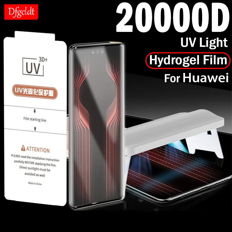 

Полностью изогнутая гидрогелевая пленка с УФ-светом для Huawei Mate 70 60 RS Ultimate Screen Protectors для Mate 70 60 50 40 Pro Plus, не стекло