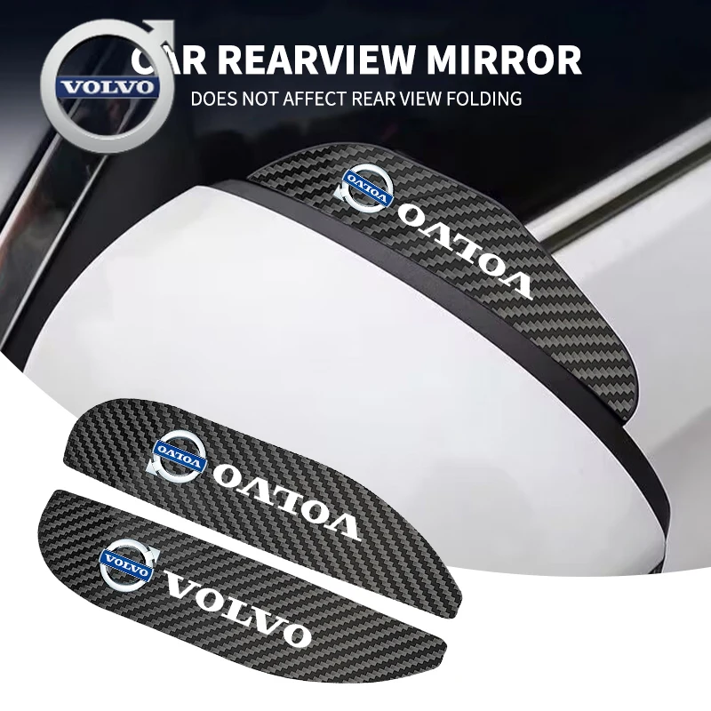 

Для Volvo: 2 шт. накладки на зеркала заднего вида из карбона, защита от дождя, для Volvo R-Design XC60 XC90 XC40 V50 V60 V40 EX30 S60 C30 V70